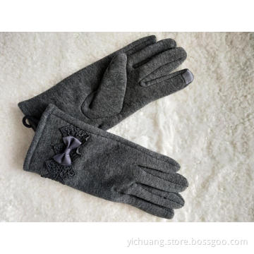 New fashion women gloves with bow